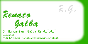 renato galba business card